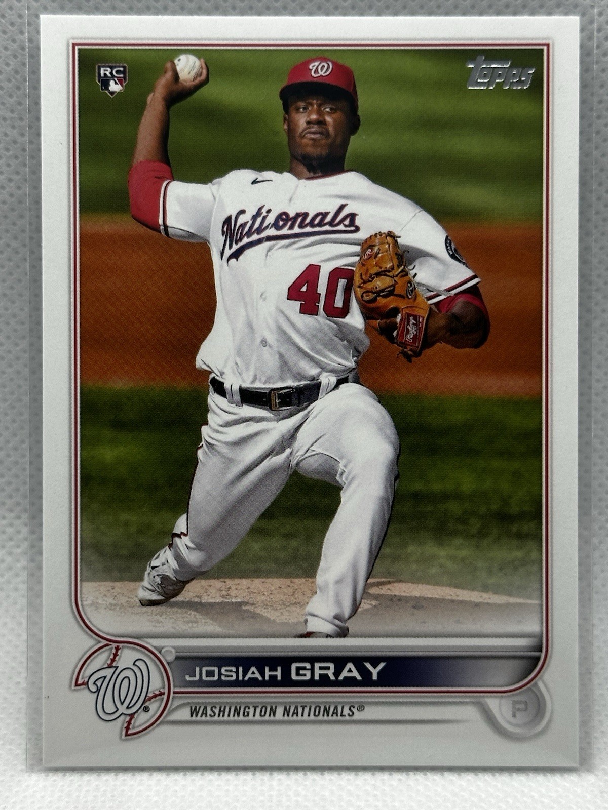 2022 Topps Series 1 - Josiah Gray #43 Advanced Stats Back /300 (RC)