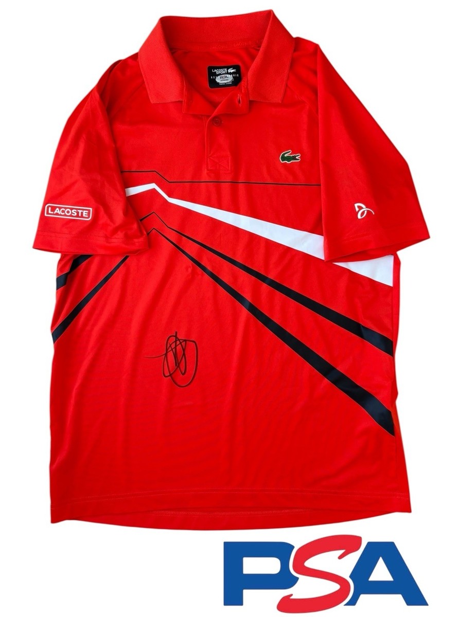 Novak Djokovic Signed Autographed Lacoste Sport Tennis Polo Shirt Novak Djokovic Signed Autographed Lacoste Sport Tennis Polo Shirt