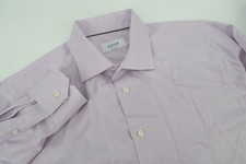 ETON Mens 17 Contemporary Fit Purple Checks Button Front Dress Shirt Size 43