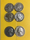 Group of 6 Washington Quarters, 4-1964 D, 2-1953-D