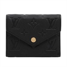 Louis Vuitton Empreinte Portefeuille Victorine M64060 Noir Compact Wallet There