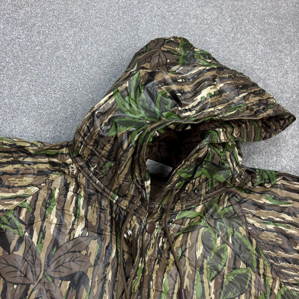 Chaqueta RealTree Adulto X Grande Marrón Ropa de Trabajo Camuflaje Lluvia Caza Capucha Forrada Hombres Foto 3 de 4