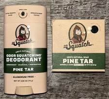 New Dr. Squatch PINE TAR Men  s Natural Deodorant  Soap Combo Free Shipping 