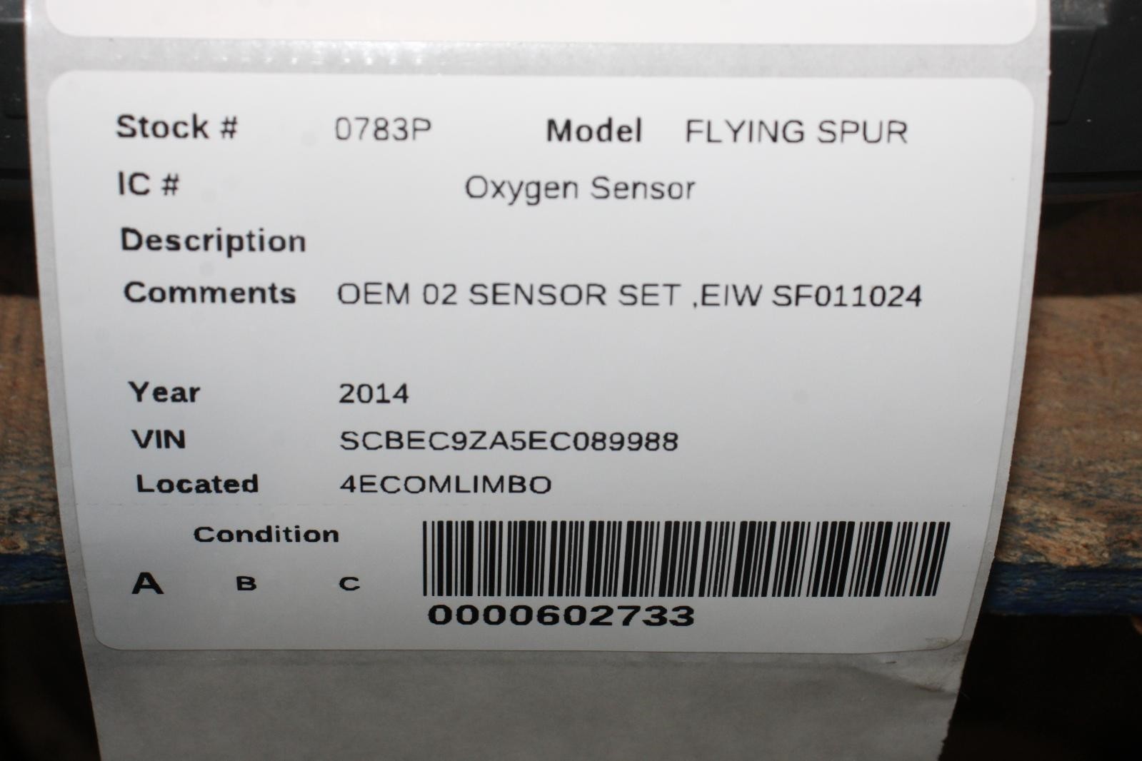 13-18 Continental Electronic Set Of Four 4x Motor Engine Exhaust Oxygen Sensors