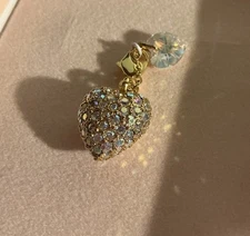 RARE QVC 1997 Kirks Folly Braveheart Medieval Crystal Rhinestone Heart Charm