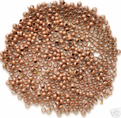 Quetschkugeln Quetschperlen Crimps Kupfer Bronze 100x   - Bild 1 von 1