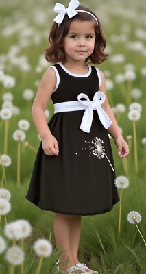 Black White Dandelion Comfy Knit Tank Dress