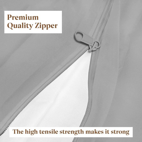 Zipper Fitted Sheet, Queen Size Zipper Fitted Sheet 12 Inch Deep Pocket, Hote... - Picture 2 of 7