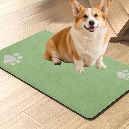 Pet Feeding Mat 12"x19" Non-Slip Waterproof Dog Cat Food Water Bowl Placemat - Picture 7 of 11
