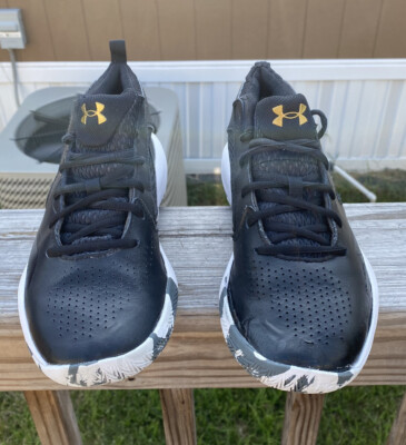 Under Armour Unisex White Black Lockdown 5 Athletic Basketball Shoes Sz M8/W9.5 Under Armour Lockdown 5  main image 4