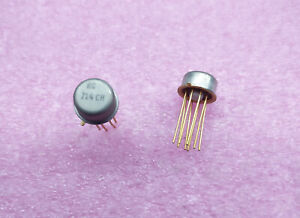 Raytheon Dual Low Noise High-Gain Operational Amplifier 8 Pin Metal Can