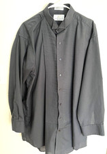 Winged Collar Black Tux Shirt w/Front Pleat Men's 32/33
