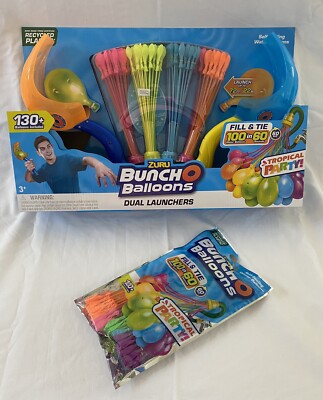 Bunch O Balloons Dual Launchers Balloons Self Sealing 130+ Water Balloons Bundle