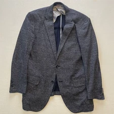 Franco Ferraro 40S Blue Woven Fortex Italy Mens Blazer Sport Coat Jacket