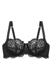New! $70 Dita Von Teese Cora Lace Balconette Underwire Bra Black Sz 32B