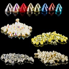 6mm 5mm Colours Plastic Punk Cone Spikes Rivet Bullet Screw For Leathercraft DIY