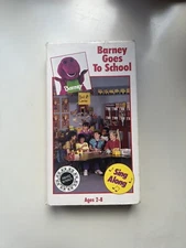 Barney Goes To School Sing Along VHS Tape 1992 The Lyons Group