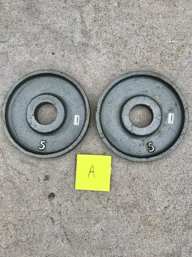 2x 5 Lb IVANKO OLYMPIC Size WEIGHT PLATES M SERIES Vintage 5lb Weights Used - Picture 7 of 7