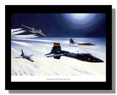 Nordamerikanische X-15 Rakete Hyperschall gerahmtes Bild Wilf Hardy kostenloser Versand UK