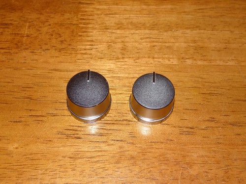 REC LEVELS Set of 2 Silver Knobs for Vintage JVC KD-V11 Stereo Cassette Deck OEM