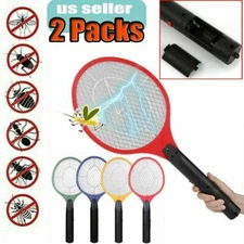 2X Electric High-voltage Electric Fly Swatter Mosquito Racket Bug Zapper Killer