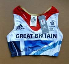 London 2012 ADIDAS Stella McCartney Team GB - Womens Crop Top - Size 10 - BNWT