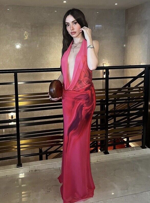 ZARA ZW NEW WOMAN MIDI DRAPED TULLE HALTER SUMMER DRESS ZARA ZW NEW WOMAN MIDI DRAPED TULLE HALTER SUMMER DRESS