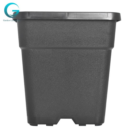 Plastic Nursery Pots Square 3 Gallon Herb Planter Flower Plant Pots 10 Pack - Picture 3 of 12