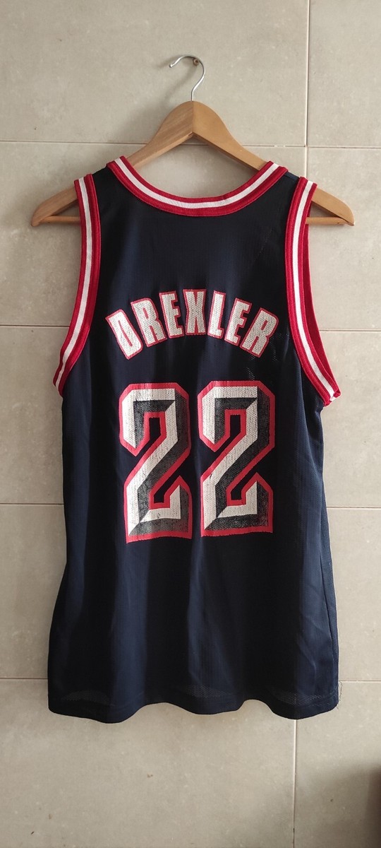 NBA Champion HOUSTON DREXLER 22 ジャージ L Houston Rockets 22 Clyde Drexler NBA Basketball Champion