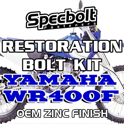 WR400F Restoration Bolt Kit For Yamaha WR400 98' 00' Specbolt OEM Zinc Finish