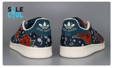 Adidas Stan Smith Floral Sneakers Blue Red Women's Shoes S32255 | eBay