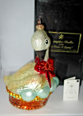 Vintage Radko 6 Six Geese A Laying 12 Days of Christmas Ornament Lim Ed Numbered