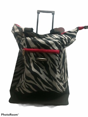 Wisdom 16 Inch Travel Suitcase On Wheels Zebra Print