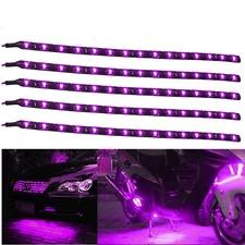 5 PCS 12V 12" 1FT 15SMD Flexible LED Strip Light Waterproof For Car Truck Boat