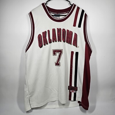 Vintage Oklahoma Sooners Basketball Jersey Men's Large #7 Colosseum Rare