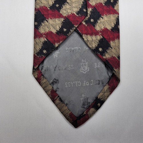 Robert Talbott Tie Black Red Gold Best Of Class Abstract Hand Sewn Silk England - Picture 9 of 12