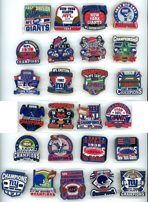 New York Giants Playoff & Super Bowl Pin Choice MBI Willabee