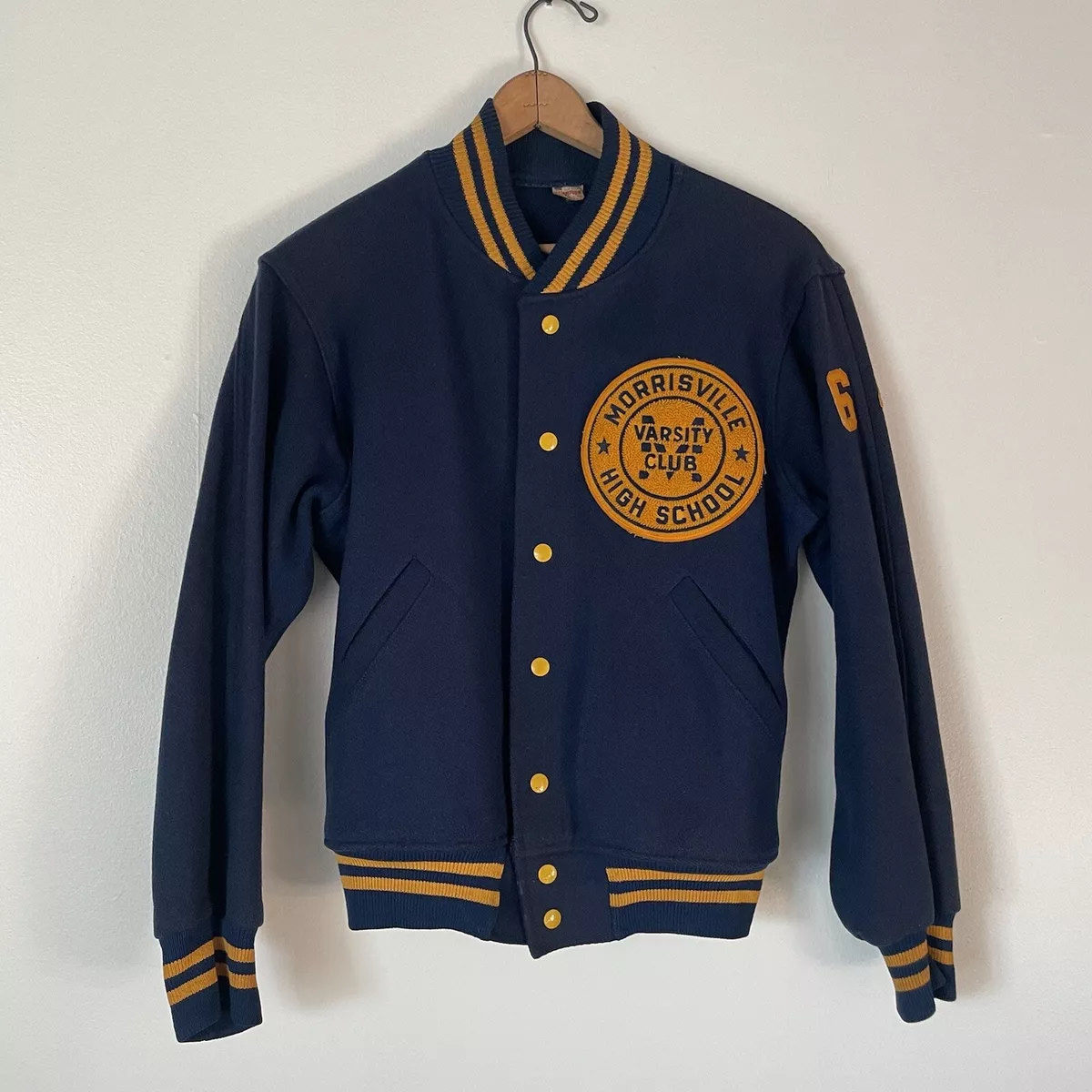 Vintage 50s 60s Champion Running Man Wool School Varsity Jacket Made in USA