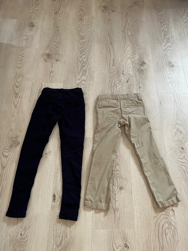 Galaxy by Harvic Girls' Dress Pants Beige and Navy Set of 2, Sz. 5 - Picture 4 of 5