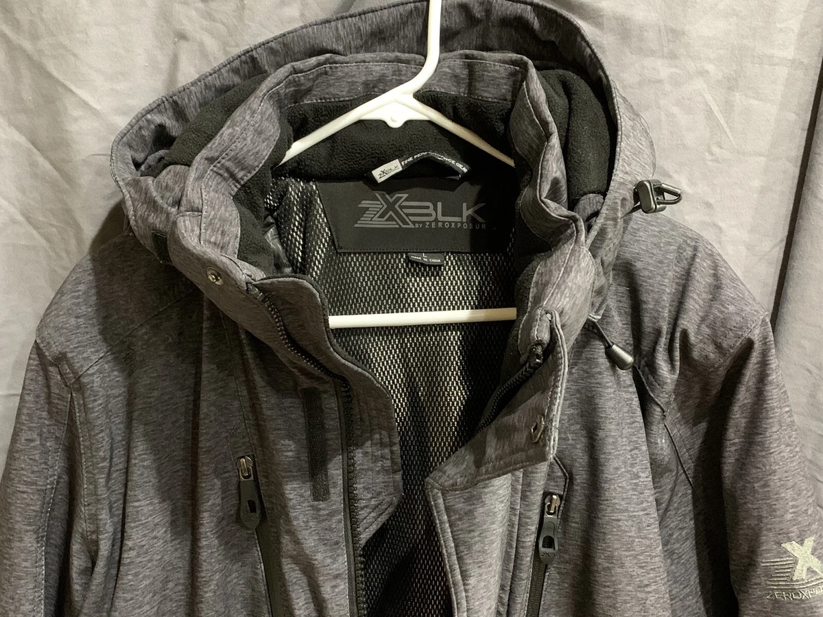 Menu0026#039;s Zeroxposur Zxblk Warm Winter Coat Hooded Jacket Charcoal Gray  Size Large | eBay