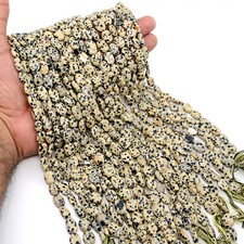 Dalmatian Jasper Oval Beads 13 Inch Strand 100 Natural Gemstones Wholesale Lot