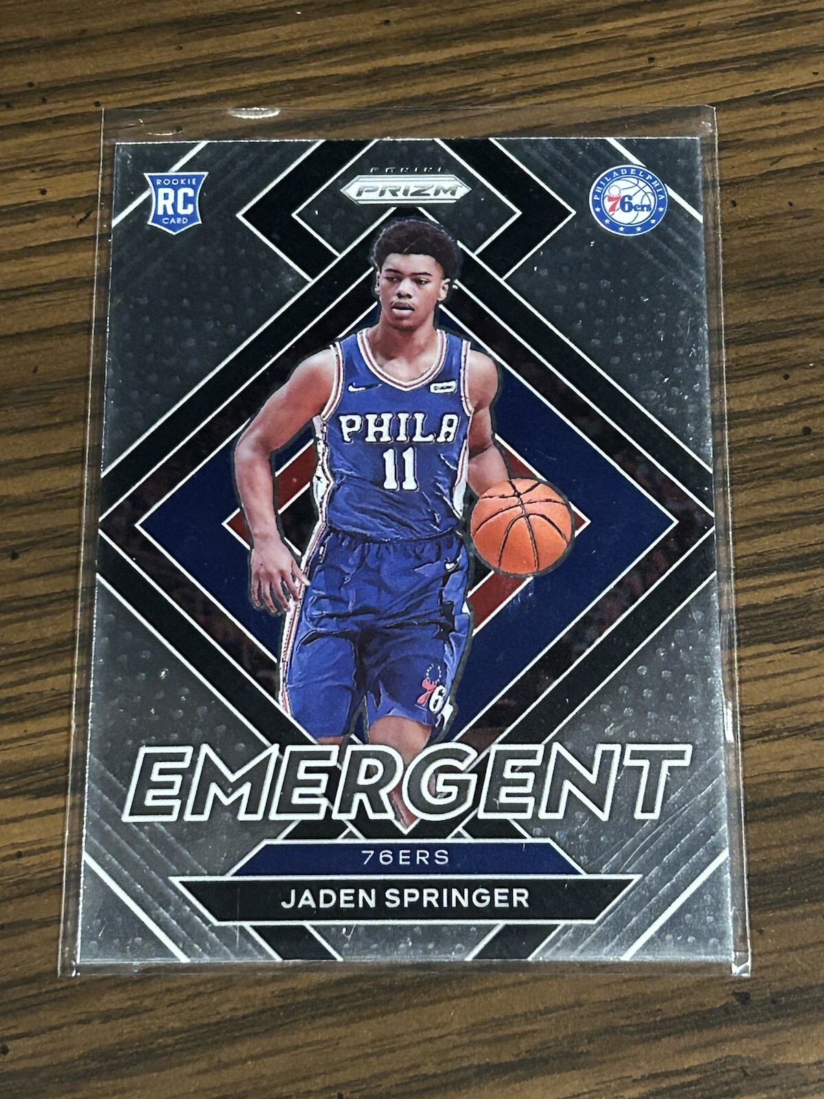 JADEN SPRINGER RC 2021-22 Panini PRIZM Basketball EMERGENT ROOKIE 76ers #26