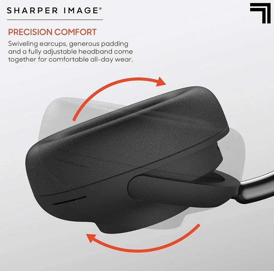 THE SHARPER IMAGE SOUNDHAVEN ANC WIRELESS BLUETOOTH HEADPHONES NIB! RETAIL $180! - Image 4 of 4