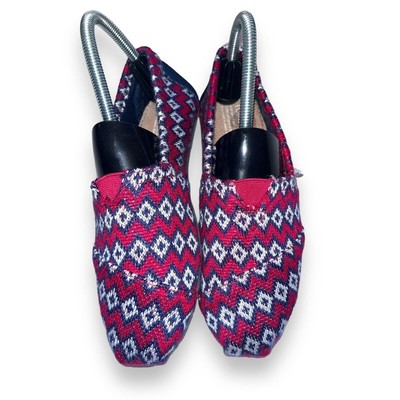 Toms Classic Knit Casual Geo Diamond Shoes Size 7 Southwestern Aztec