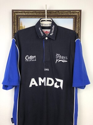 Vintage Cotton Traders 2002 Sale Sharks Rugby Union Jersey Mens
