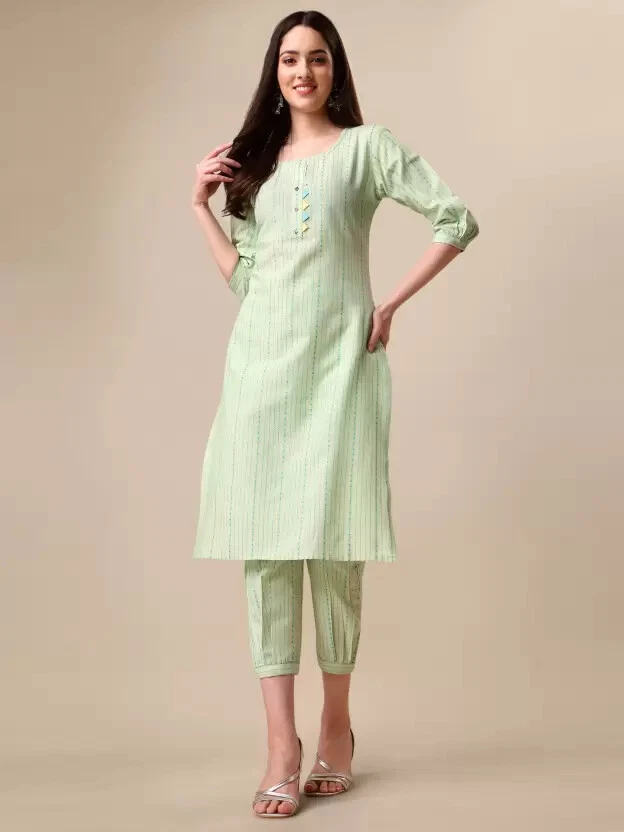 Holi he designer cotton self design chicken kurti