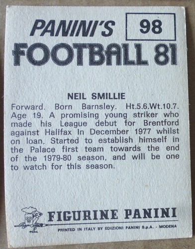 CRYSTAL PALACE PANINI'S FOOTBALL 81 STICKERS FIGURINE PANINI x 6 - Picture 14 of 14