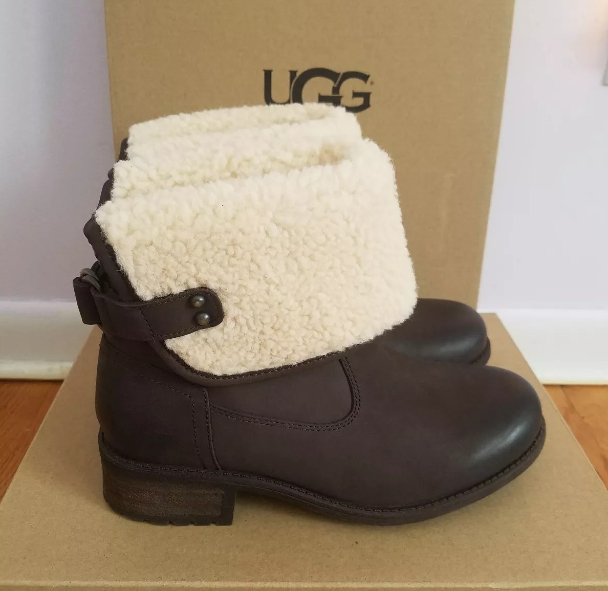 Leather Boot Ugg Aldon Fold Down Boots Ugg Women's Aldon