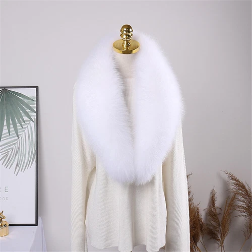 100CM Real Fox Fur Scarf Collar Women Winter Neck Warm Fox Scarves Unisex Shawl - Bild 20 von 47