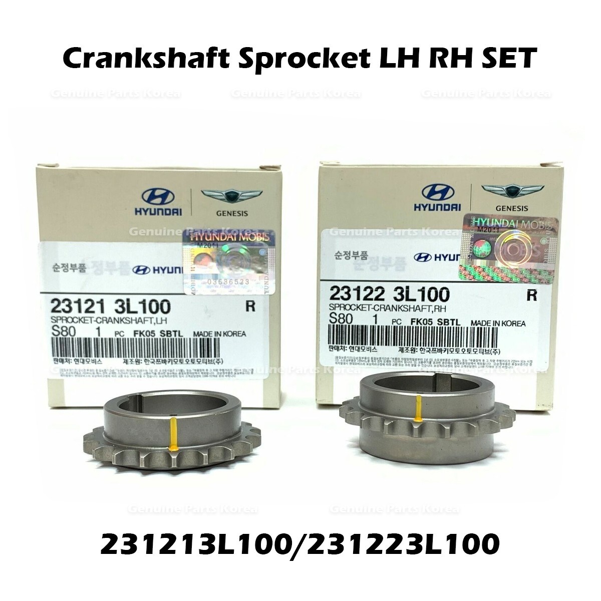 Y1102 gfc GMR-200BK/LH アウトレット ⭐Genuine⭐ Crankshaft Sprocket LH RH SET 231213L100 231223L100